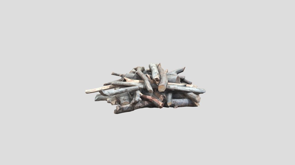 Bundel Of Wooden Logs