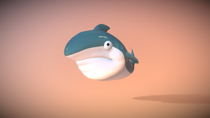 shark cartoon 3D Model
