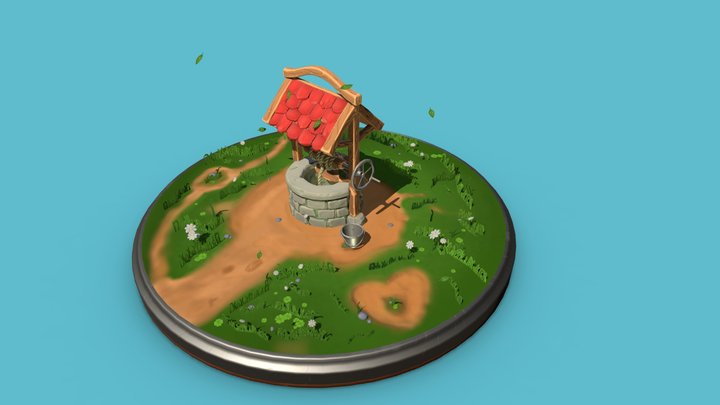 Stylized waterwell 3D Model