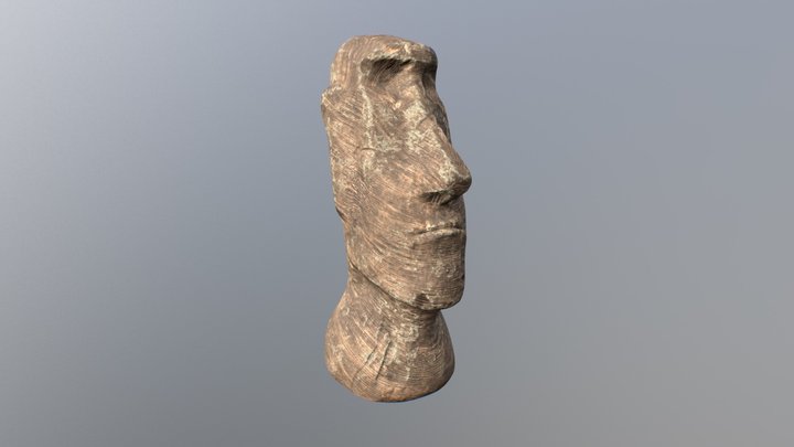 Easter Island Head Carving 3D Model