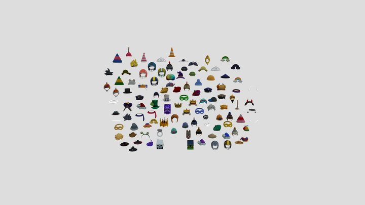 animal company - All Hats 3D Model