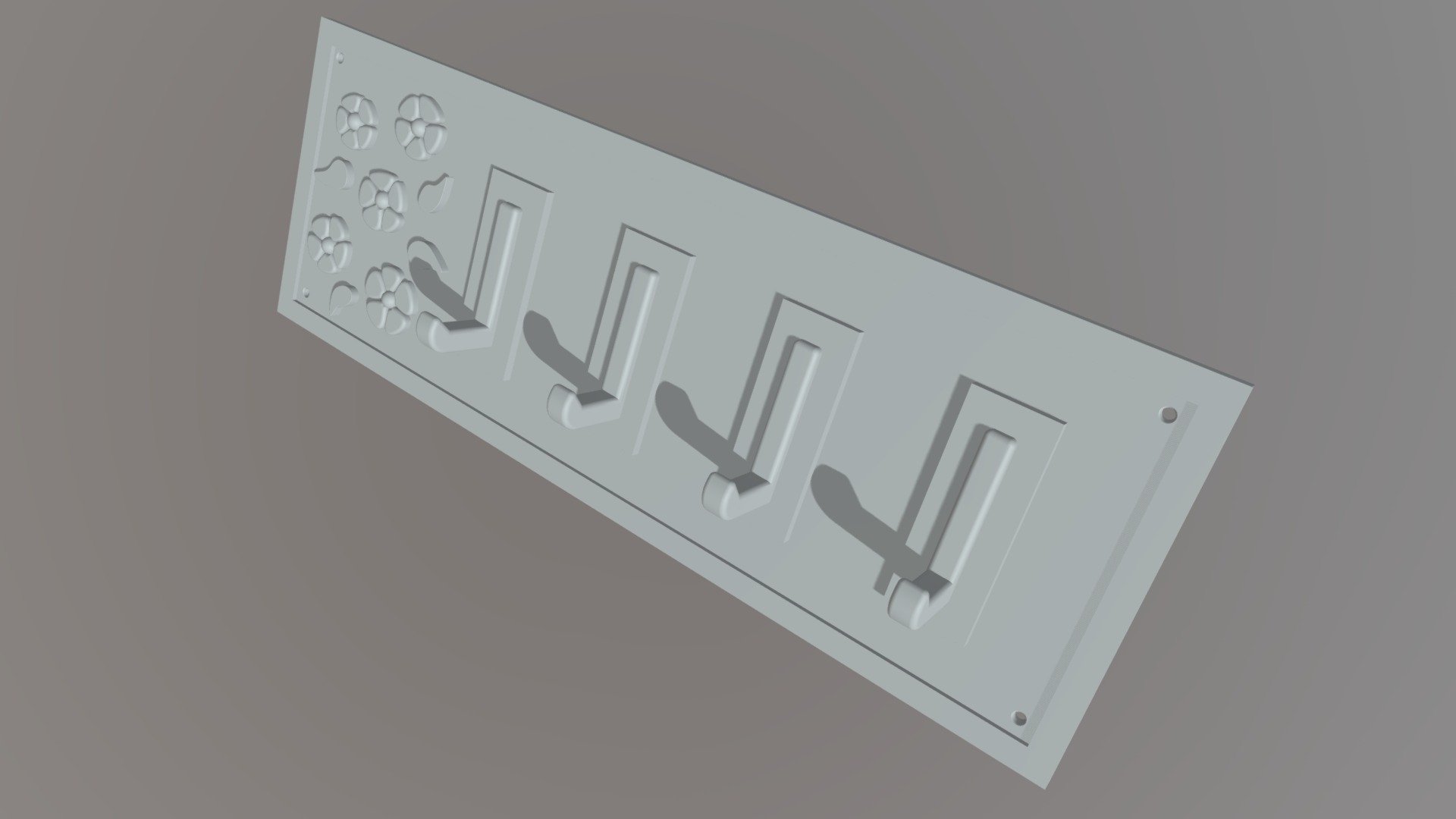 Wall Keys Holder (Printable STL) - Buy Royalty Free 3D model by ...