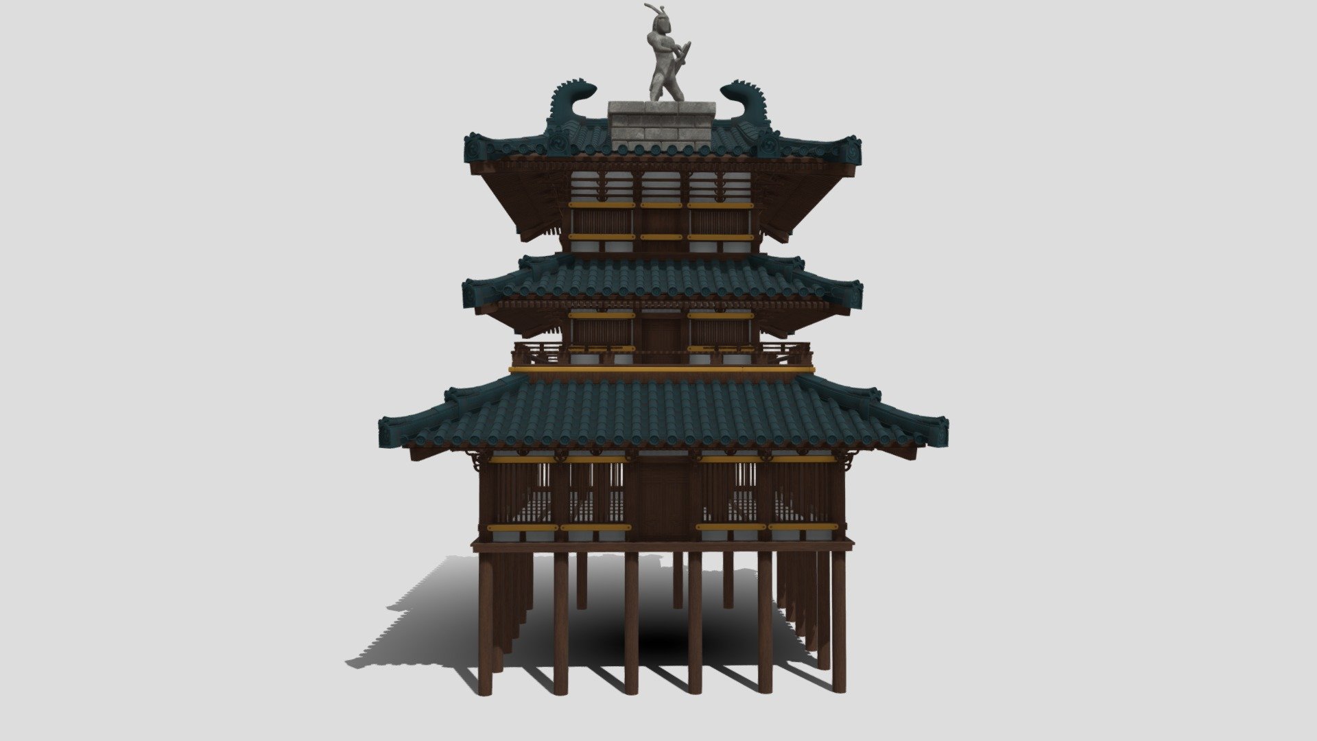 Samurai Arena Building - Buy Royalty Free 3d Model By Local.yany 