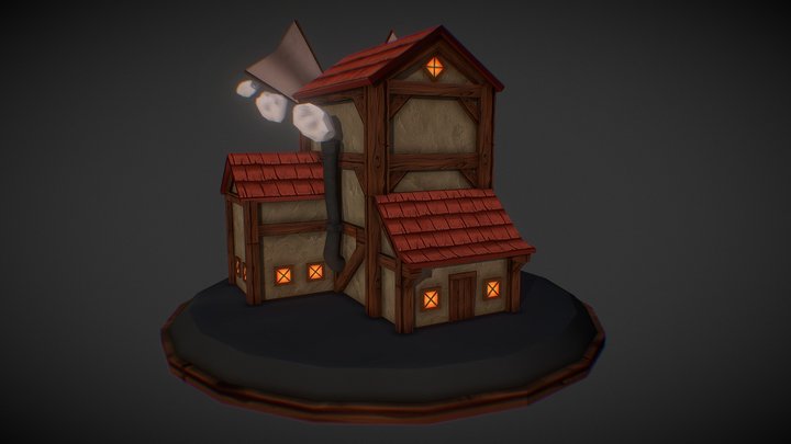 Stylised Windmill 3D Model