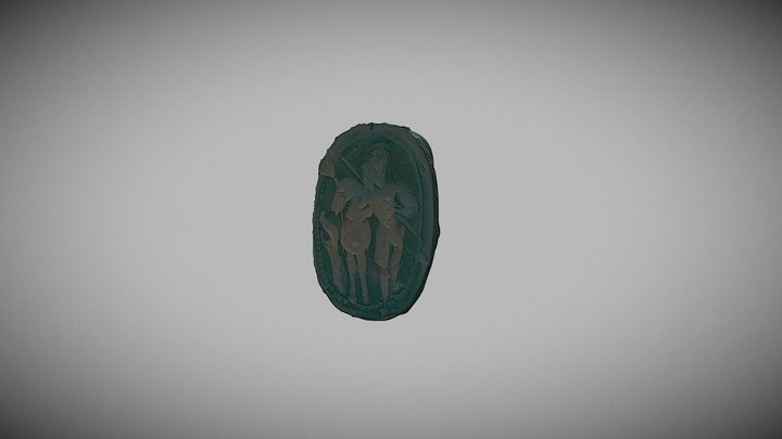 Scarabeo cavallo e cavaliere con elmo e lancia 3D Model