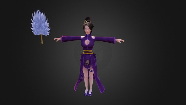 Ancient Chinese Girl 3D Model
