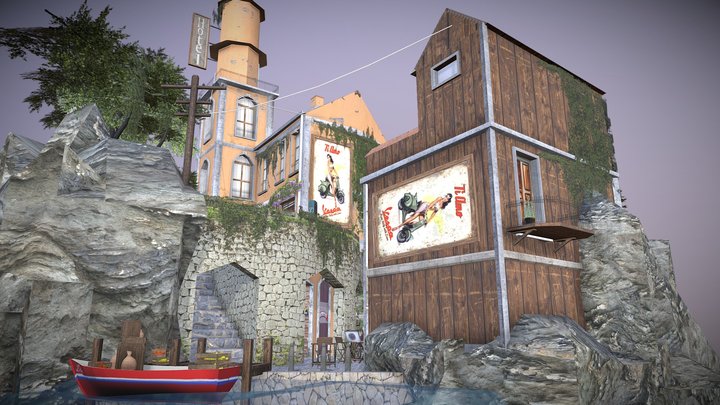 Cityscene Positano 3D Model