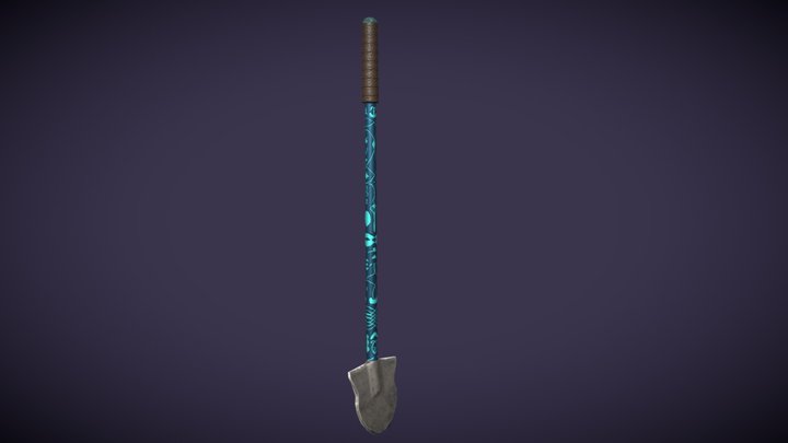 Fancy Game Ready Shovel 3D Model