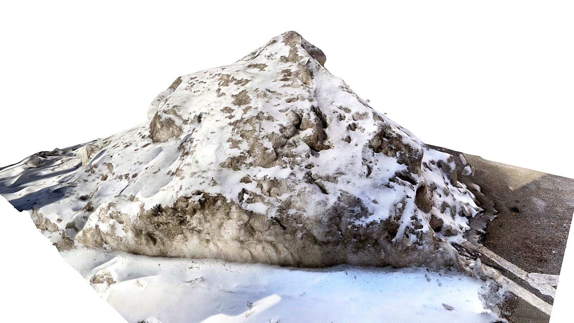 Frozen snow mountain in NYC