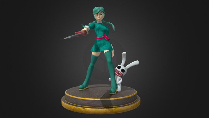 Annie Skullgirls Fan-Art Sculpt 3D Model