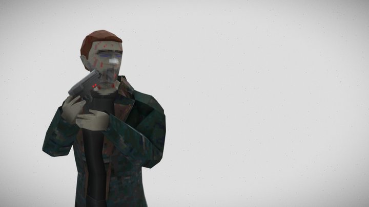 Angent K - LowPoly - Ps1 3D Model