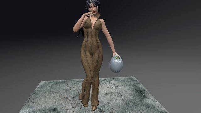 Girl on the war 3D Model