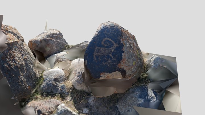 Petroglyph 11-043 Ornok Issyk-Kul Kyrgyzstan 3D Model