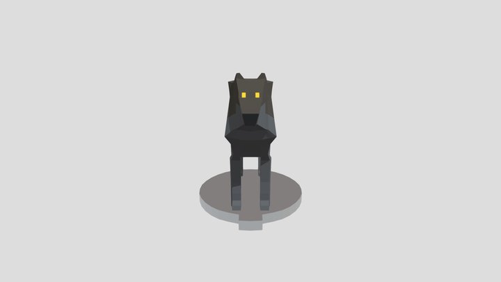 Wolf Figur Asset 3D Model