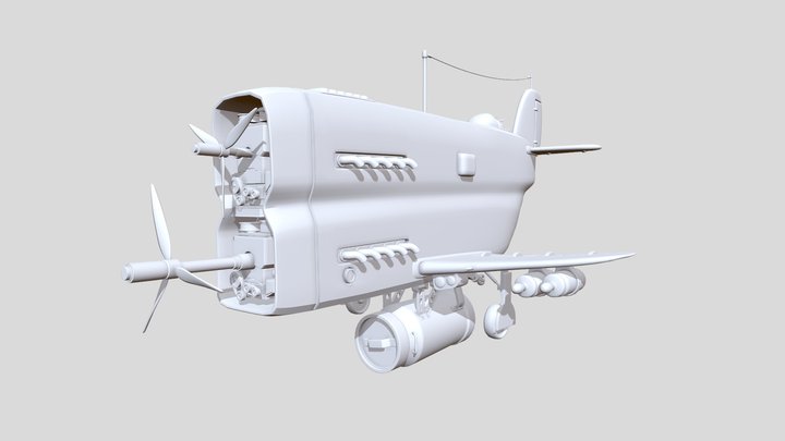 Airplane "Moo" // by alexmile 3D Model