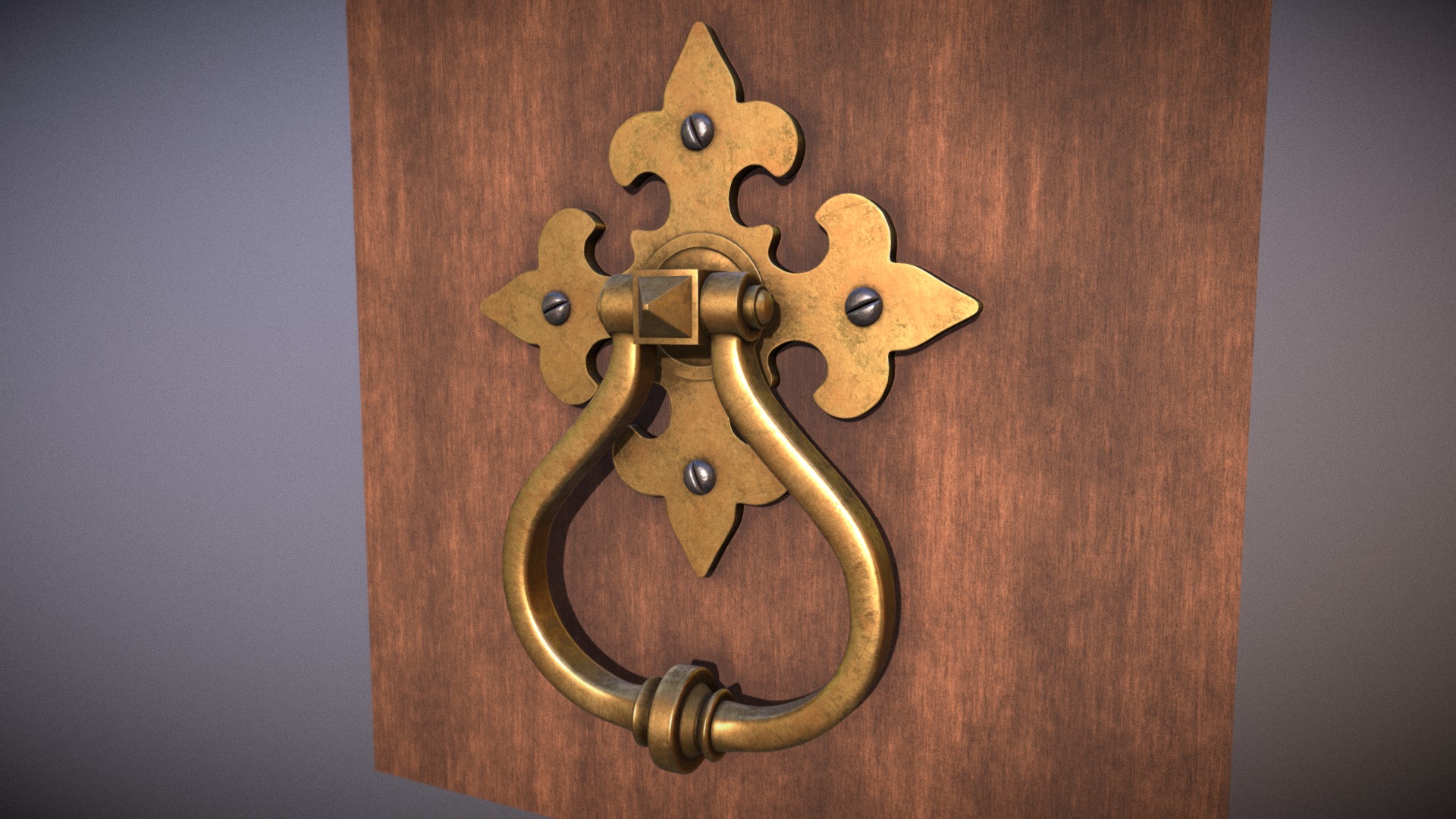 3D model Door Handle1 - This is a 3D model of the Door Handle1. The 3D model is about a door handle with a cartoon dog on it.