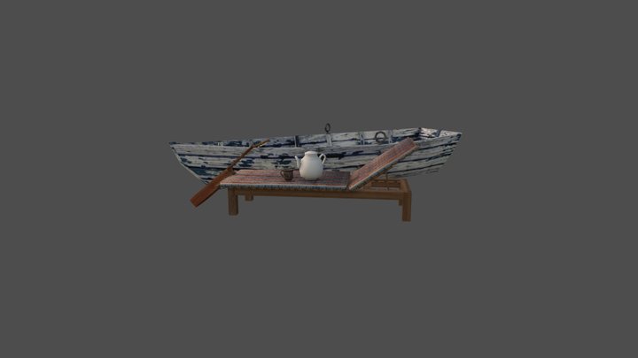 By the Ocean - Model 2 More detailed props 3D Model