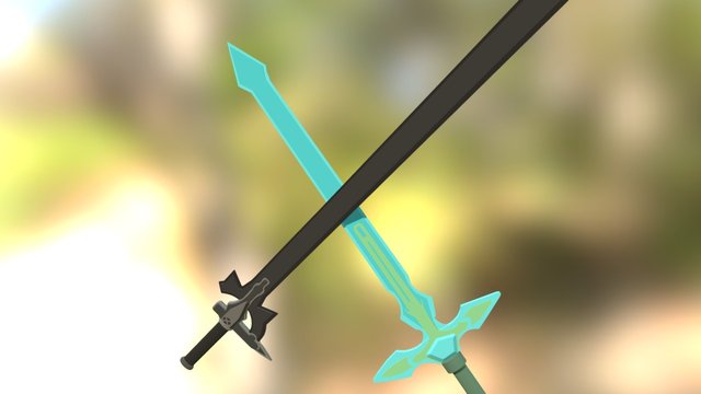 KIRITO's DUAL SWORDS 3D Model