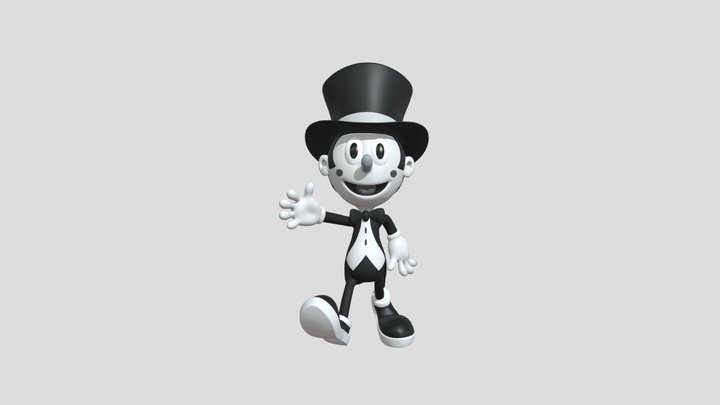 Vintage Cartoon Character 3D Model