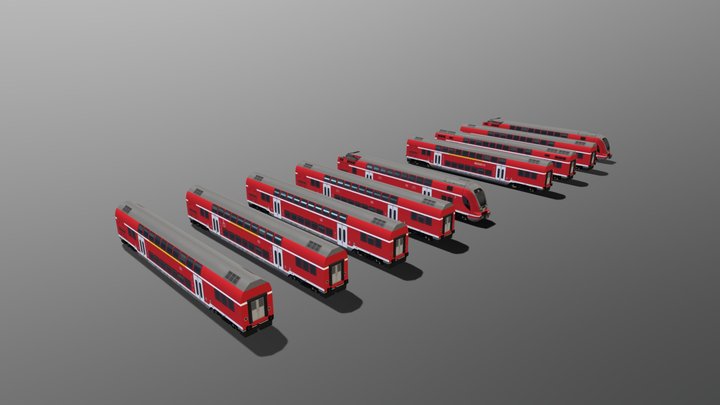 Bombardier TWINDEXX Vario - Deutsche Bahn Pack 3D Model