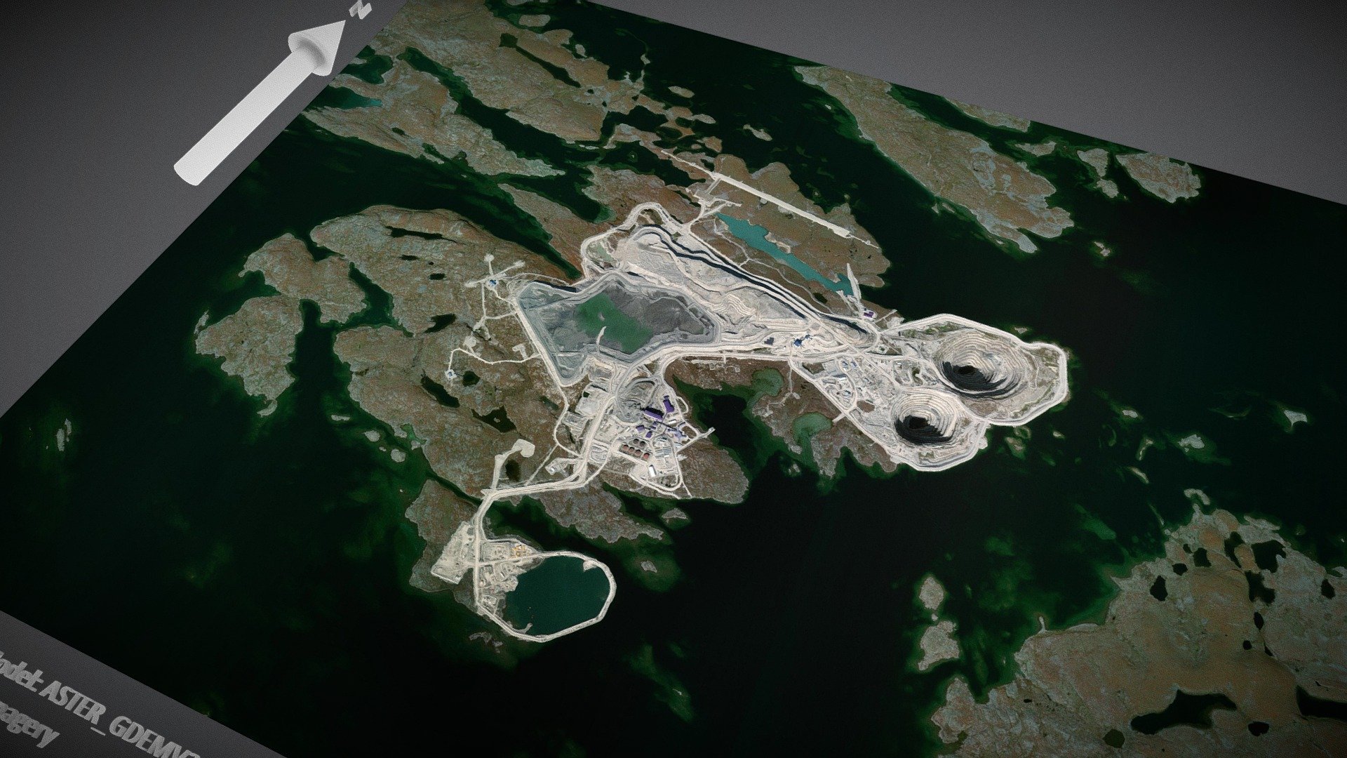 diamond mine at Lac de Gras, NWT, Canada (x2)