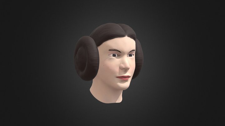 Princess Leia likeness Bust 3D Model