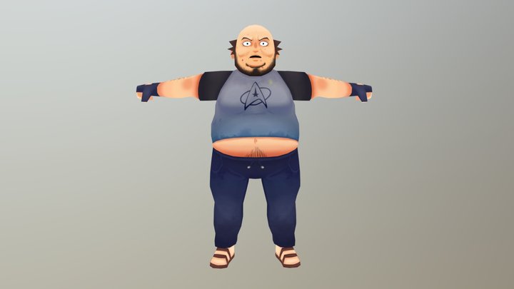 Neckbeard 3D Model