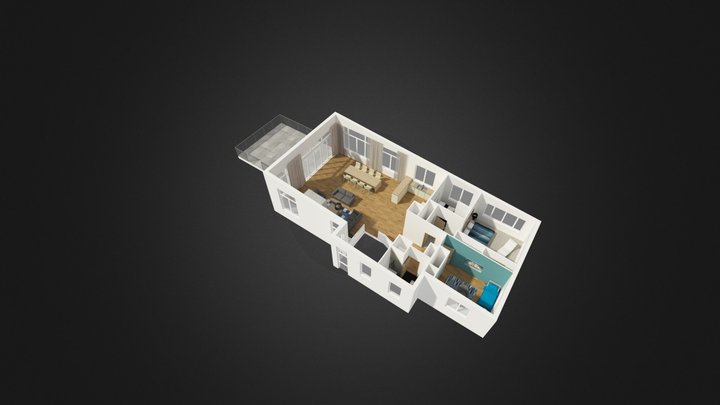 Second Floor Plan 3D Model