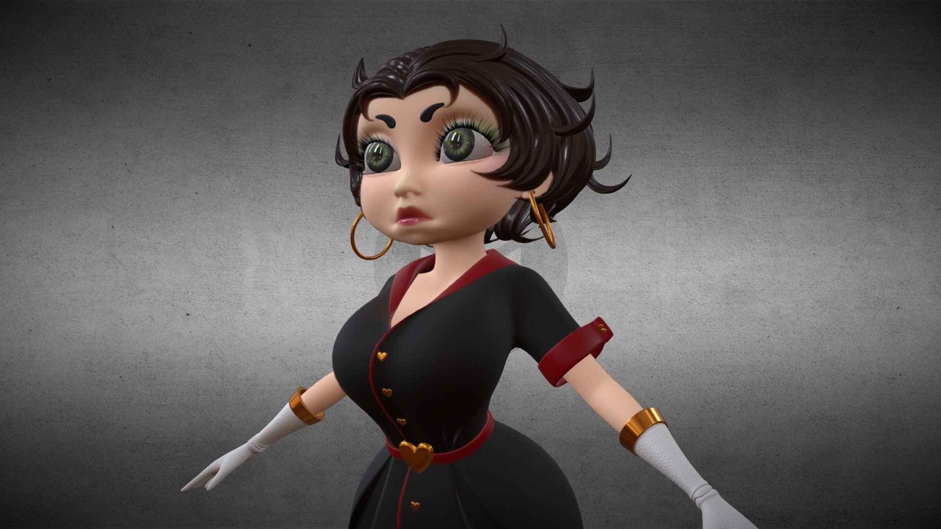 Betty Boob In Full Dress Wip D Model By Hybryda E Aaa Sketchfab My XXX Hot Girl