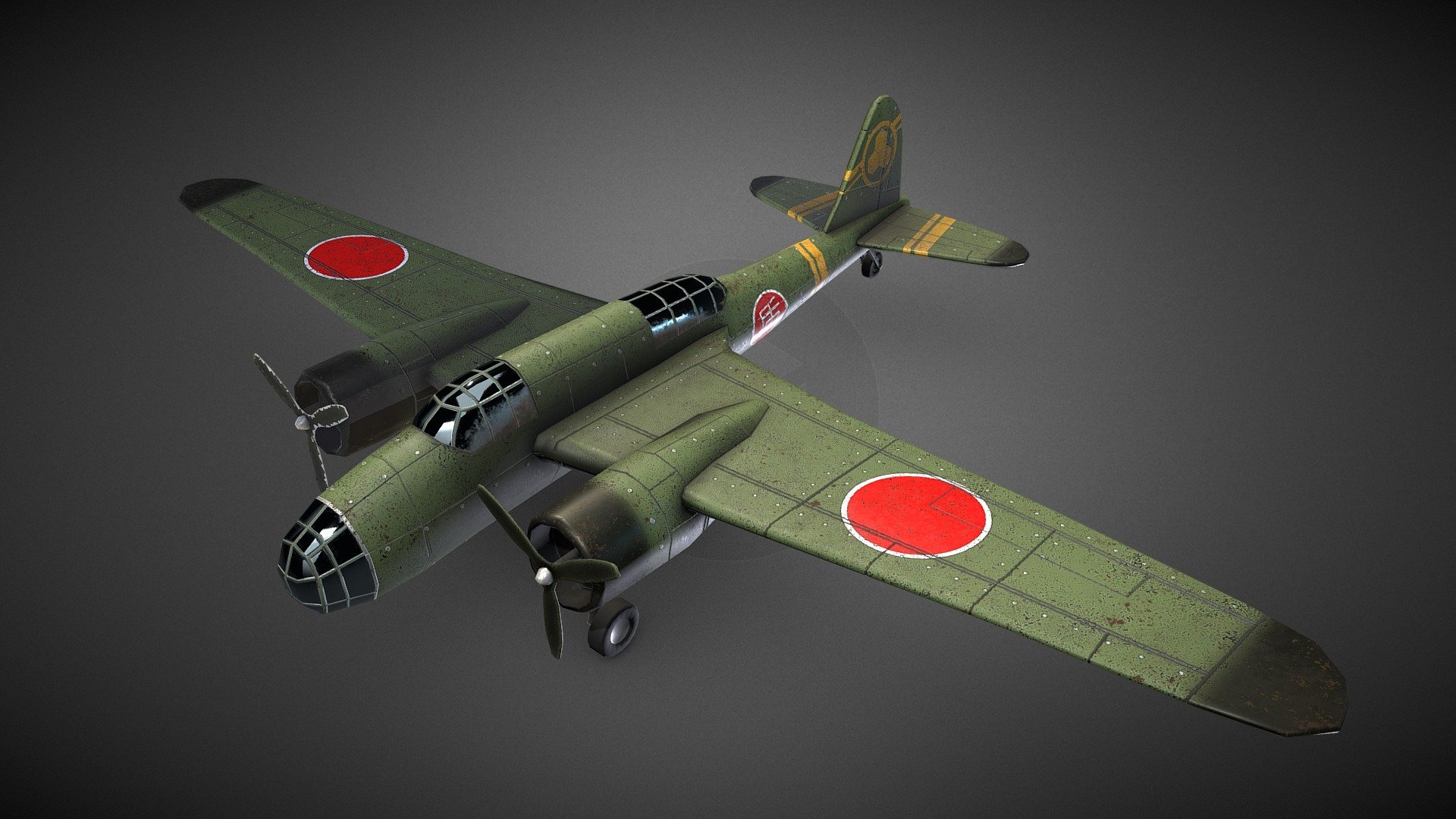 Kawasaki ki- 48 Bomber Aircraft - 3D model by WebDev Wdc ...