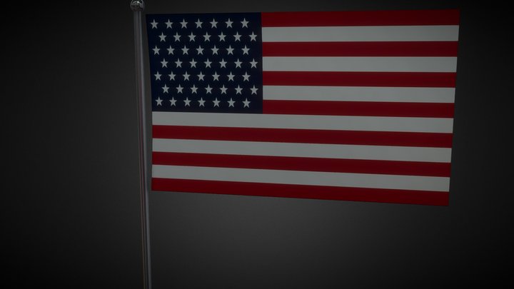 USA Flag 3D Model