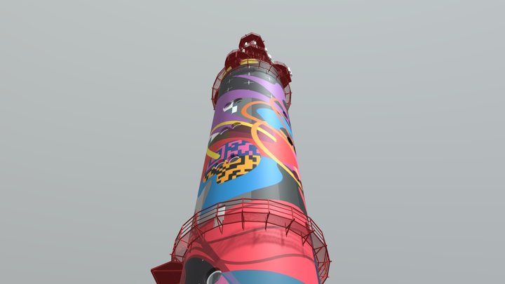 Waves. Rostelecom tower 3D Model