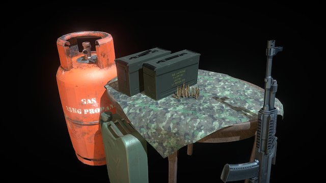 AK-337 Army Scene 3D Model