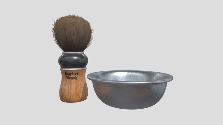Barber Brush 3D Model
