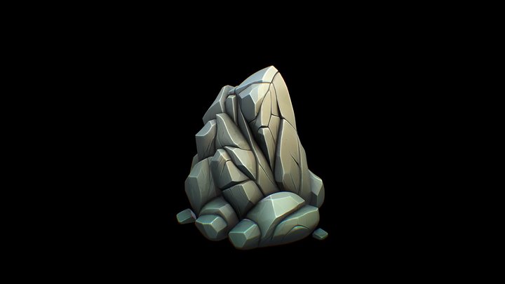 Stylized Rock 3D Model