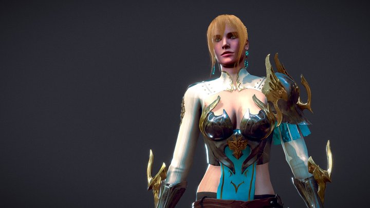 Bryce Fantasy Character and Armor Project 3D Model