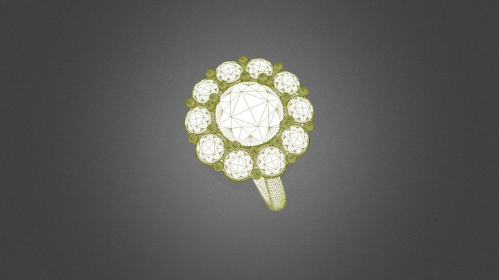 Center 7 Stone Side 3D Model
