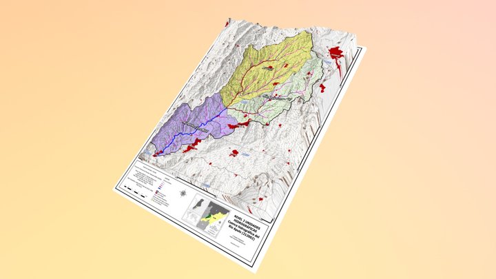 Apulo River Basin - Strahler Stream Order (L2) 3D Model