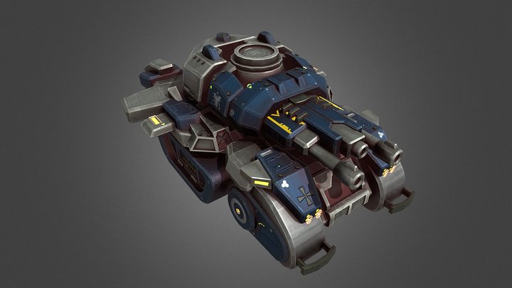 StarCraft Siege Tank 3D Model