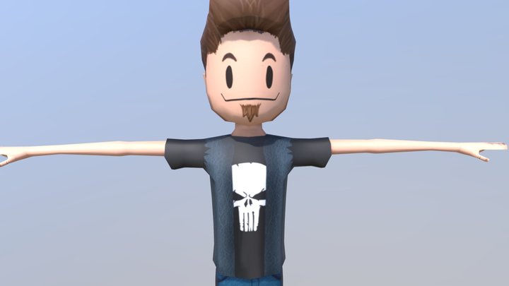 Study of Low Poly Game Character 3D Model