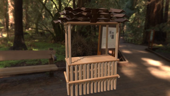Wooden Stall 3D Model