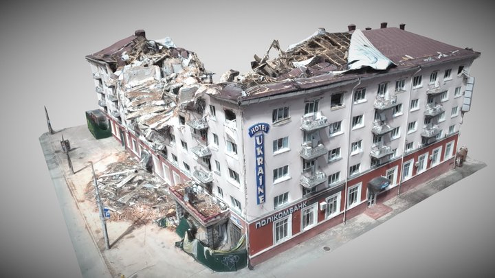 Hotel "Ukraine", Chernihiv city 3D Model