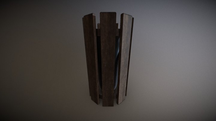 Wooden Bin 3D Model