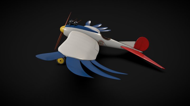 Jiro's Birdplane from The Wind Rises 3D Model