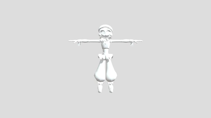 Moon With Good Hat 3D Model