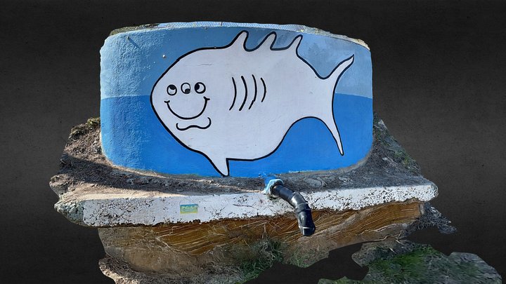 San Pedro Fish mural 3D Model