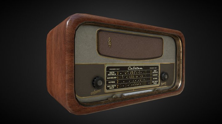 Vintage radio 3D Model