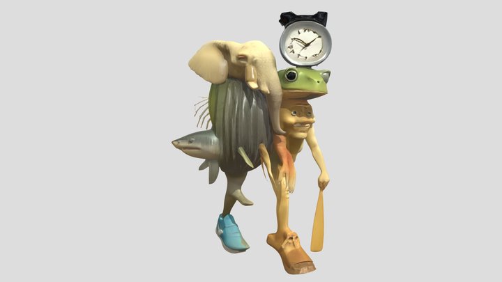 Tripa Tropa tralala lirilira tung tung sahur 3D Model