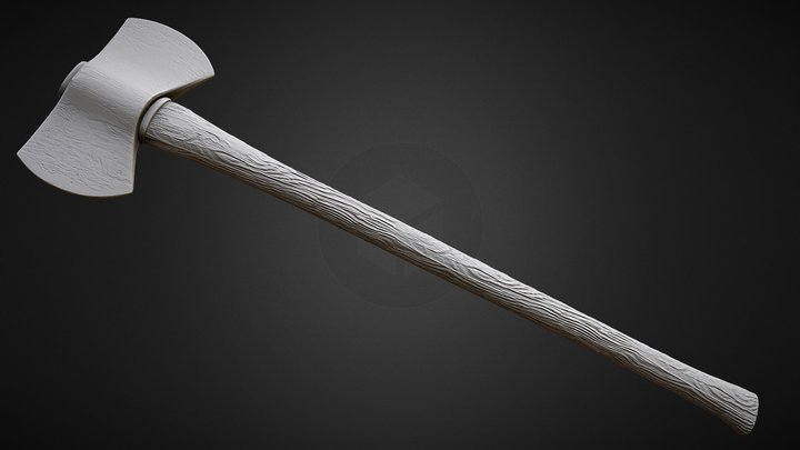 3D PRINTABLE 2 SIDED AXE ACCESSORY 3D Model