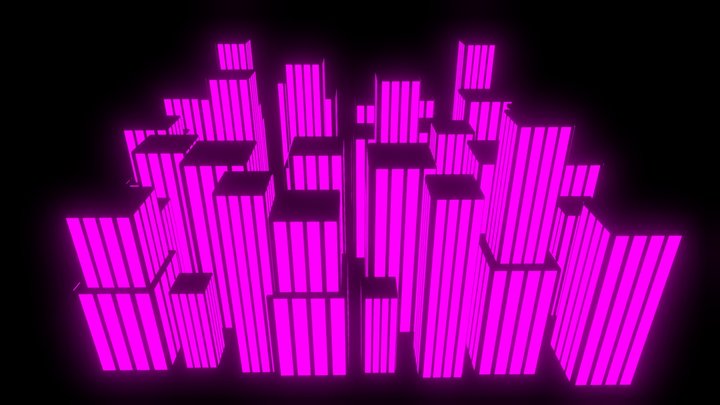 Neon City 3D Model